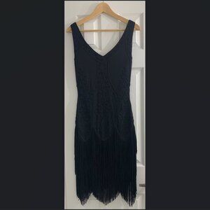 Black Fringed Dress